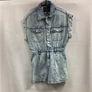 Blank NYC Blue Time Zone Romper Size Large